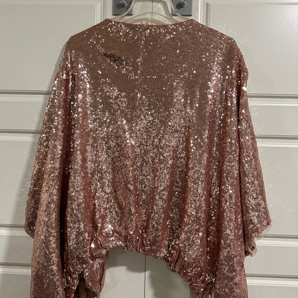 Rose gold sequins fling jacket - Picture 4 of 5